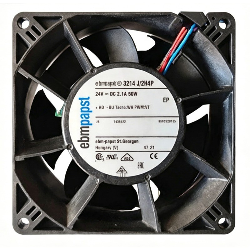 1PCS New Ebmpapst 3214J/2H4P 24VDC 50W 4pin 92x92x38mm Cooling Fan Fast Shipping