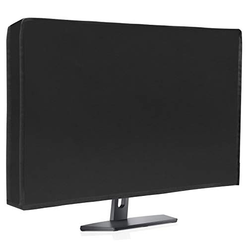 Waterproof Computer Monitor Dust Cover,  Black Full Body Cover 21W X 14H X 3.5D