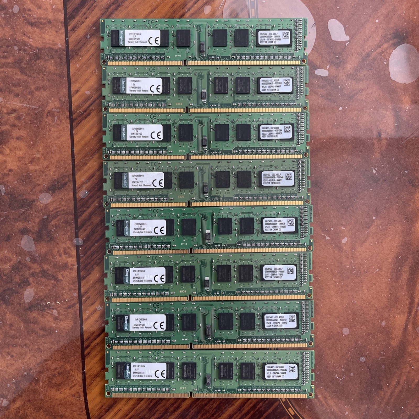 SET of 8x4GB Kingston KVR13N9S8H/4 DDR3 4 Pairs Total of 32GB