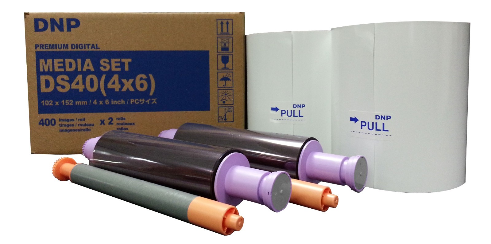 DNP DS40 4x6" Media Kit (DS40PK46), 2 rolls of paper & ribbon per box, 800 print