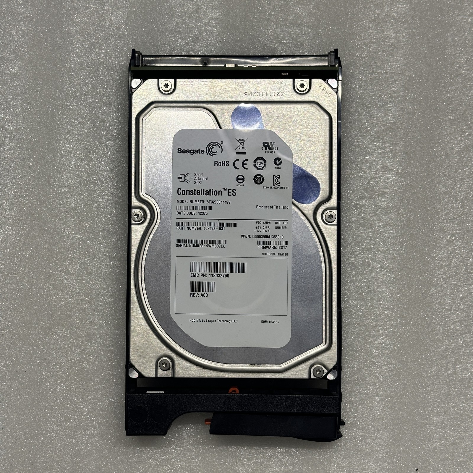 For EMC VNXe3200 005051840 2TB SAS 3.5 7.2K 005050743 Hard Drive