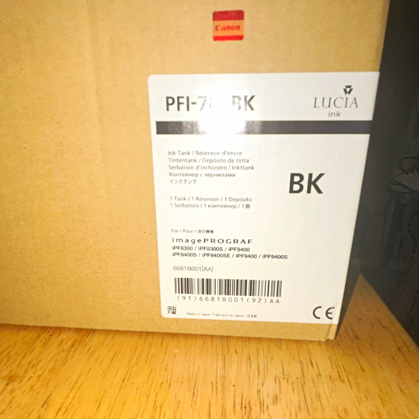 Canon PFI-706BK LUCIA Black Genuine Ink Tank for imagePROGRAF