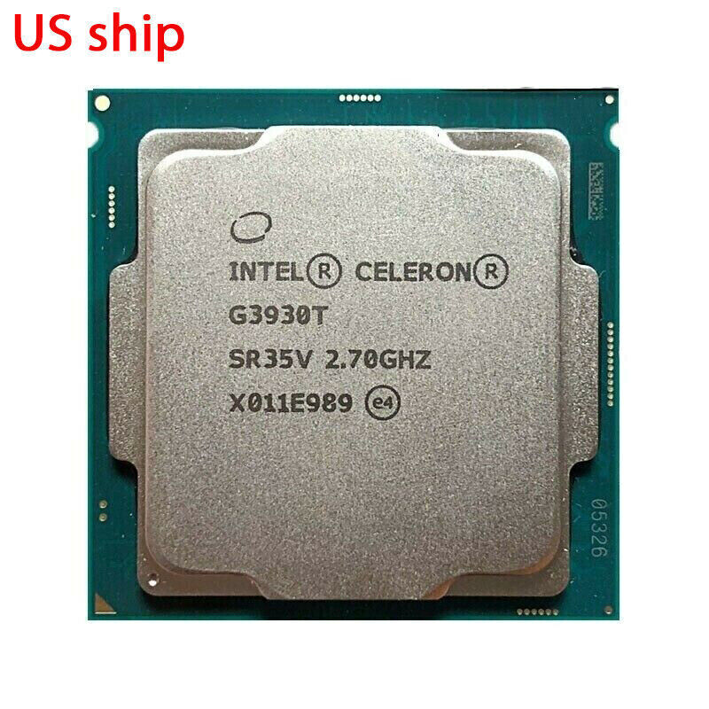 1x Intel Celeron G3930T  Processor 2.7GHz LGA 1151 SR35V Kaby lake HD610 35W CPU