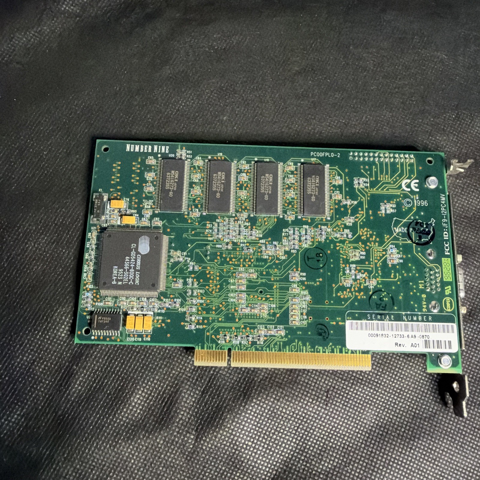 Number Nine Imagine 128 Series II PCI VGA Video Card NOS Untested