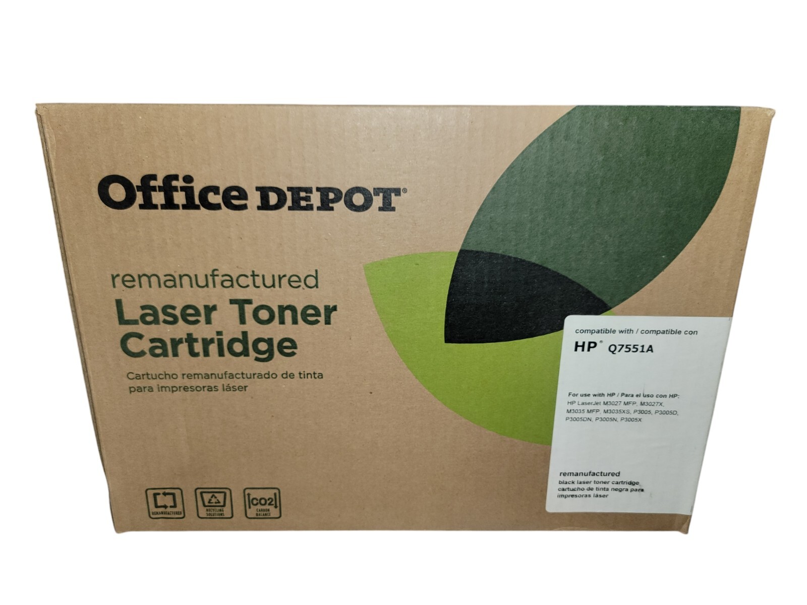 Office Depot Compatible HP Q7551A Black Toner Cartridge for Laser Jet