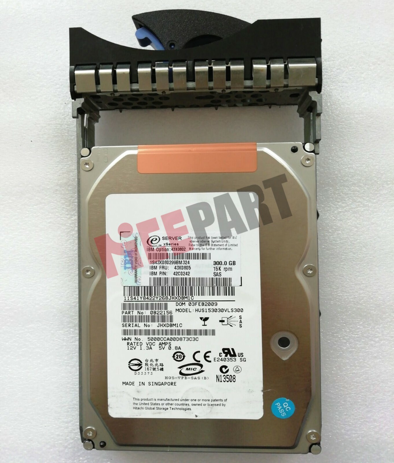 IBM 44W2234 43X0802 43X0805 300GB SAS 15K 3.5" HARD DISK DRIVE 44W2235 44W2238