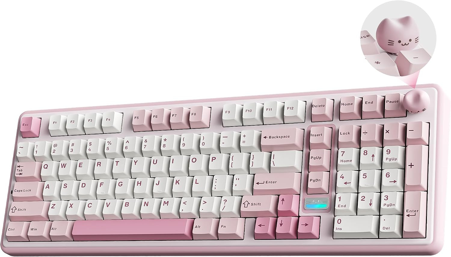 B98 PRO 96% Wireless Mechanical Keyboard(Pink, Milk Switch)