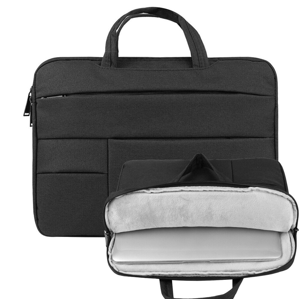 Black Neoprene Soft Laptop Case Zip Sleeve For 15" Dell Inspiron 15 / Latitude