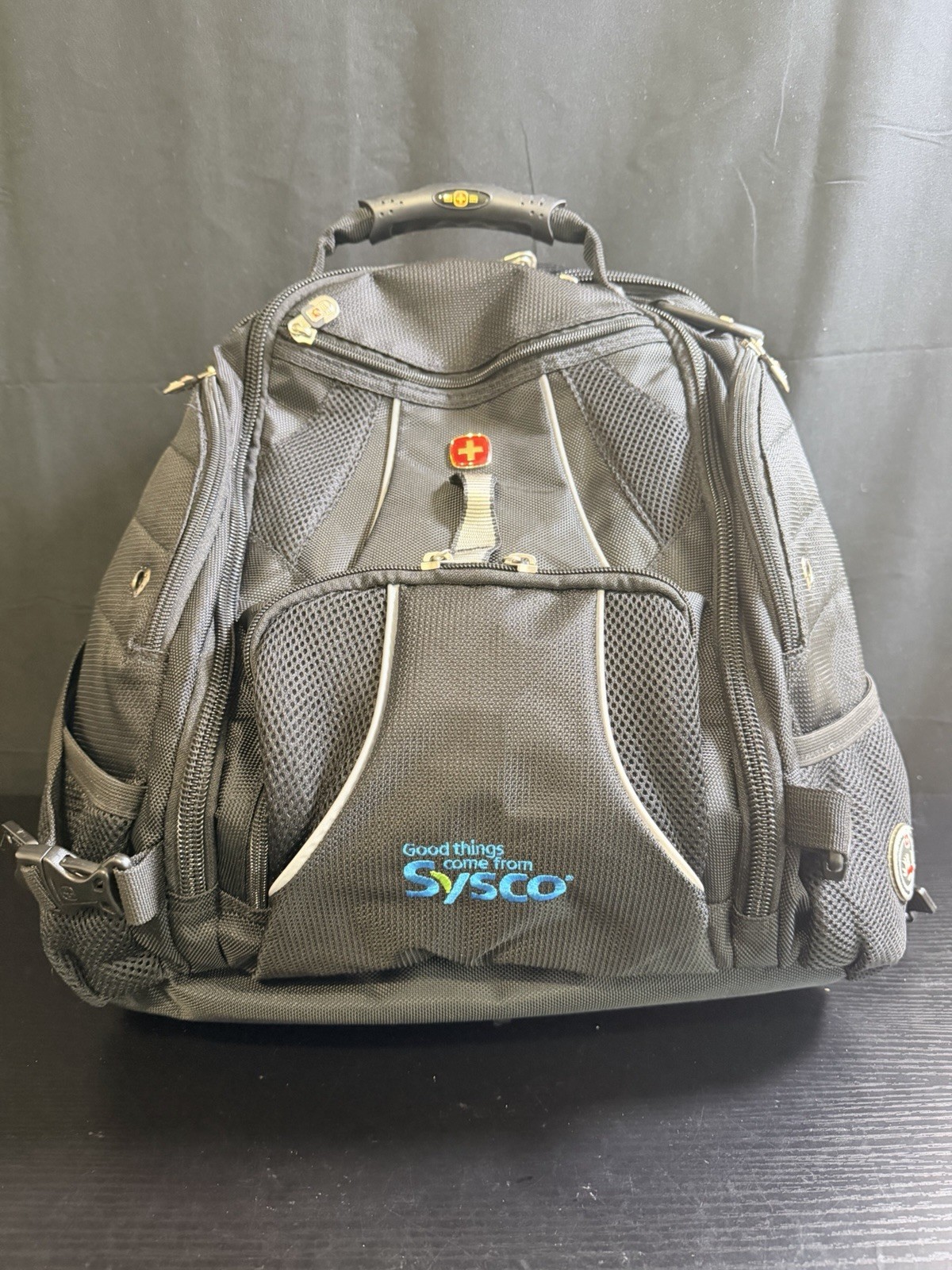 Wenger SwissGear WTRA18-BH-3106 Laptop Backpack Black Sysco Embroidered Bag