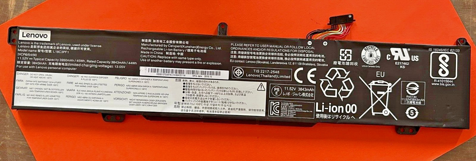 L18C3PF1 Genuine L18M3PF1 5B10T04975 battery for Lenovo IdeaPad L340-15IRH 17IRH