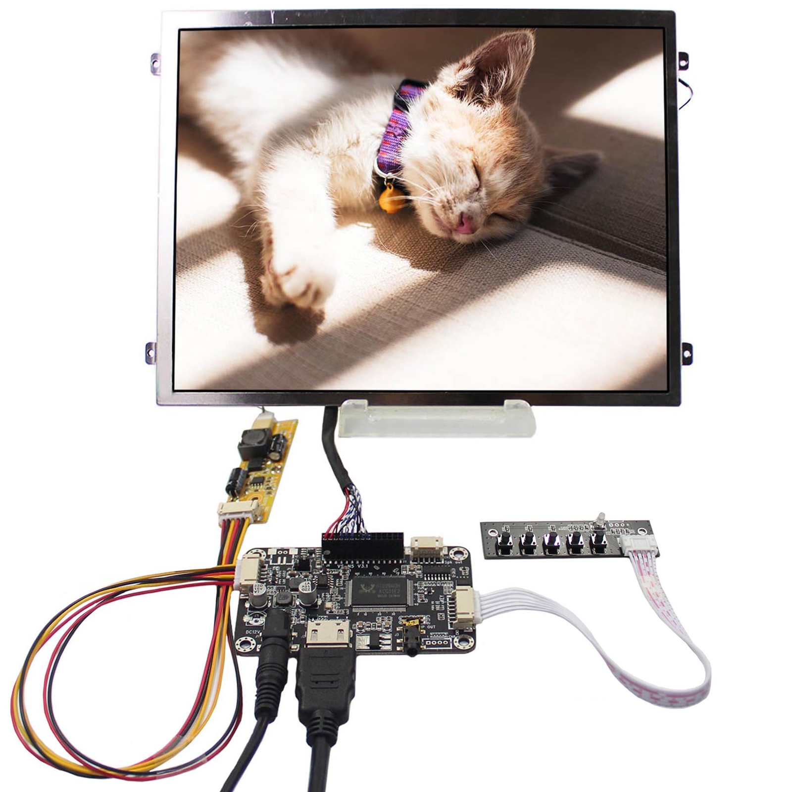 HD LCD Controller Board 10.4" 1024x768 LED Backlight 500nit LCD Screen