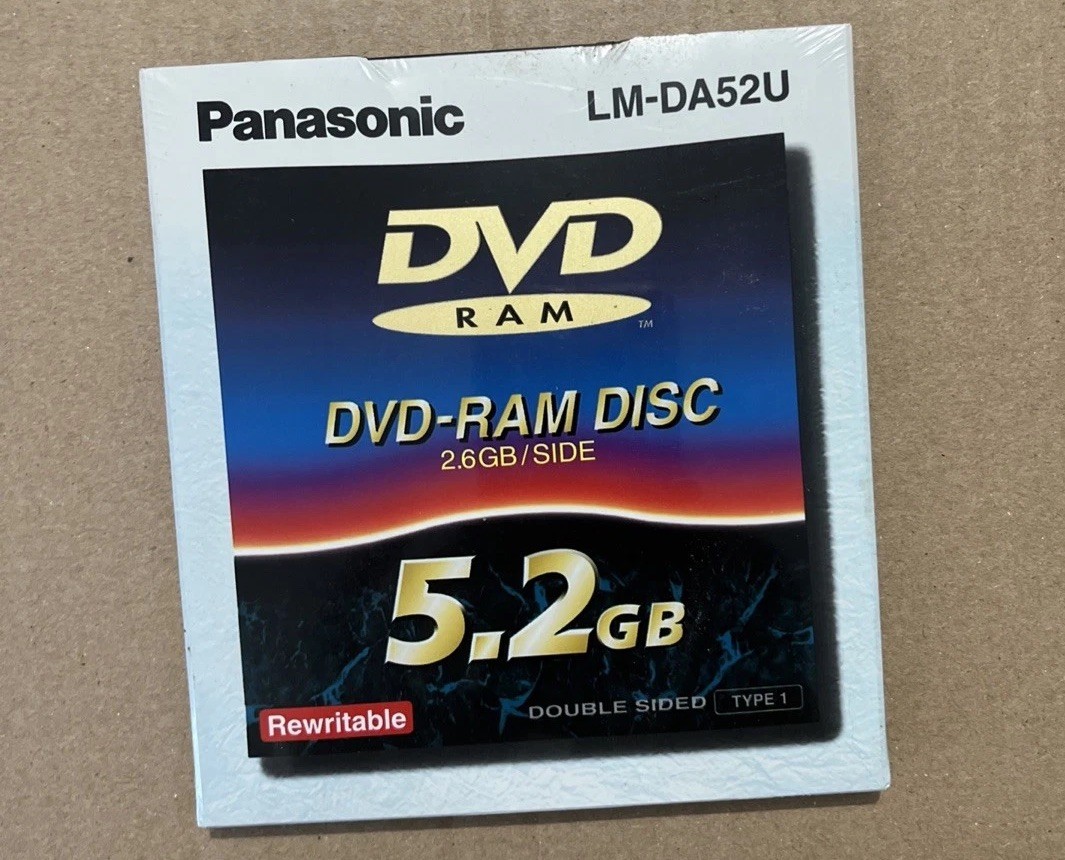 NEW SEALED - PANASONIC DVD-RAM DATA DISC 5.2GB DOUBLE-SIDED REWRITABLE LM-DA52U