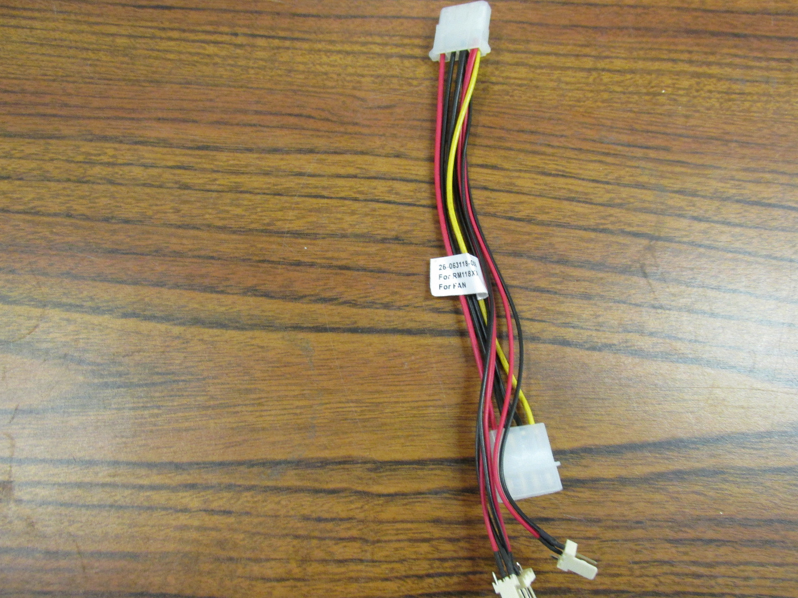 1 x 4-pin Molex Male to 3 x 3-pin CPU Fan Male and 1 x 4-pin Molex Female