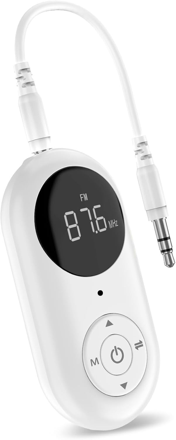 Airplane Bluetooth 5.3 Transmitter for All Headphones - Bluetooth Adapter White