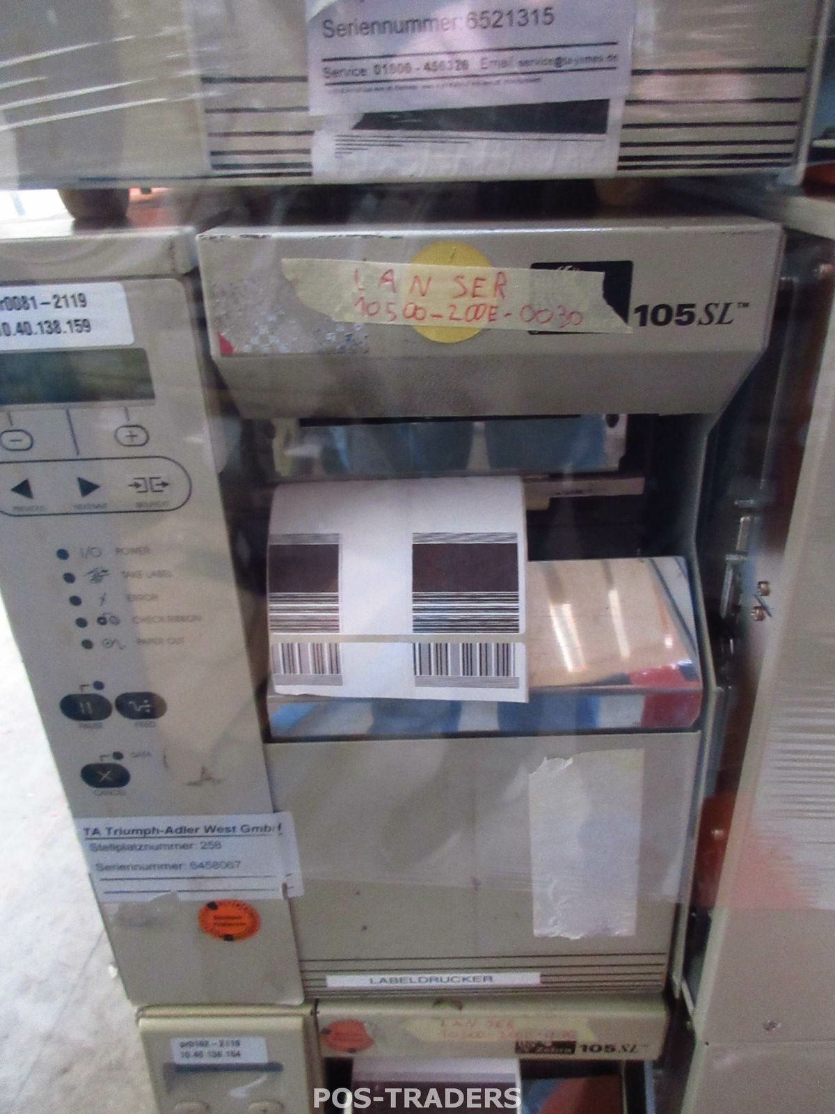 Zebra 105SL 10500-200E-0030 DT/TT LAN + SERIAL Thermal Label PRINTS BIG LINE