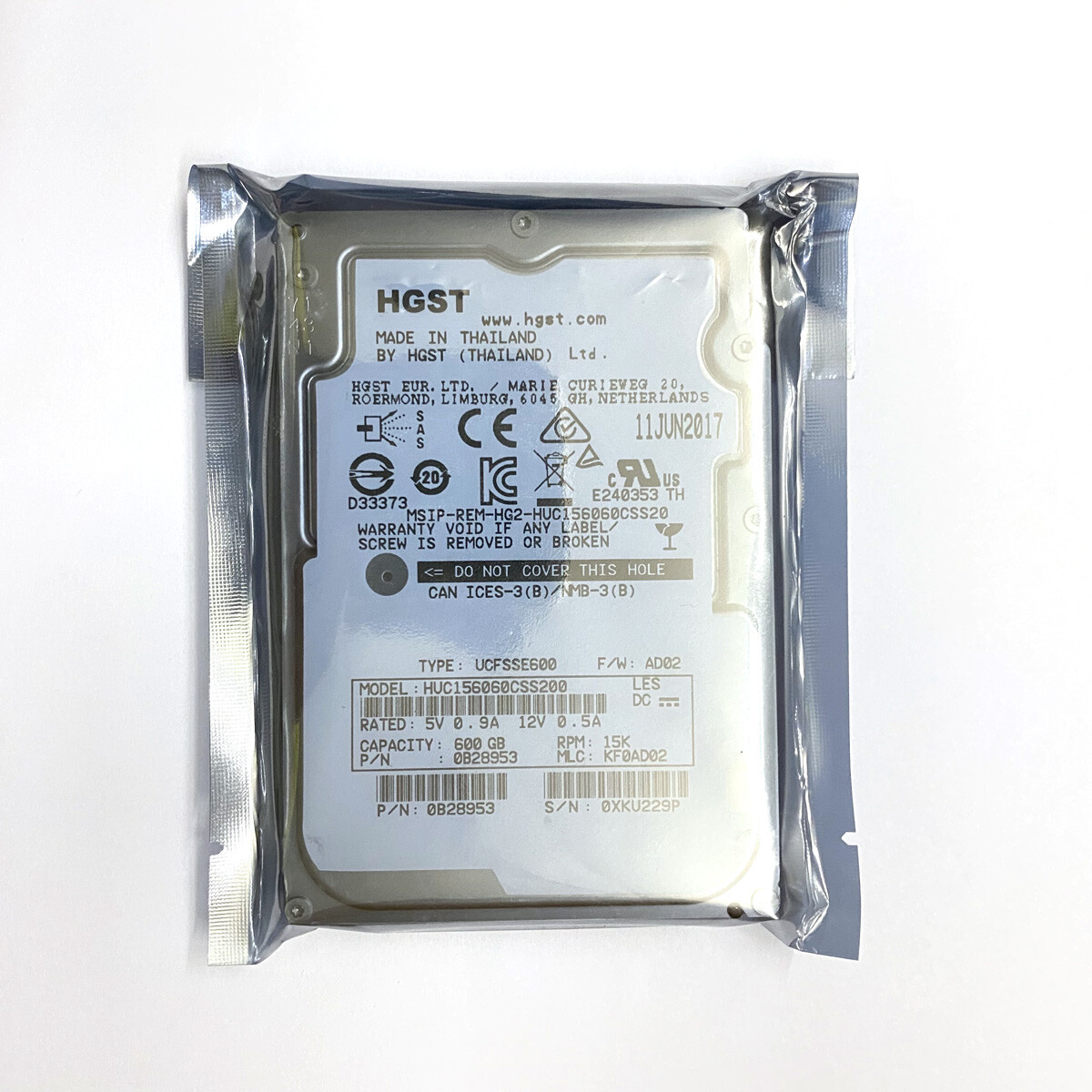 Dell compatible HUC156060CSS200 H.G.S.T 600GB 15K SAS 2.5" 12Gb/s 0B28953 HDD