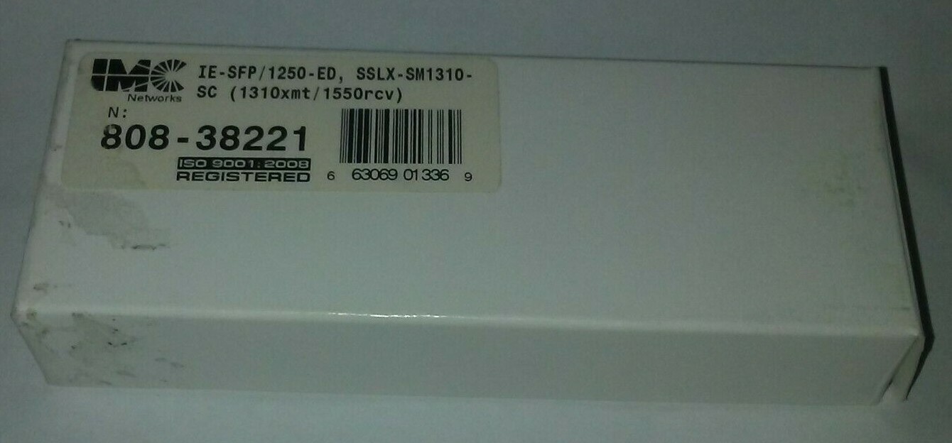 IMC Networks IE-SFP/1250-ED SSLX-SM1310-SC 808-38221 New Old Stock