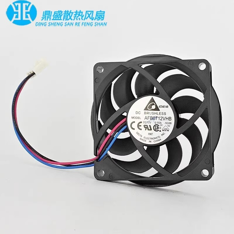 Delta AFB0712VHB -5G98 DC12V 0.55A 7015 3-Pin Dual Ball Ball CPU Fan