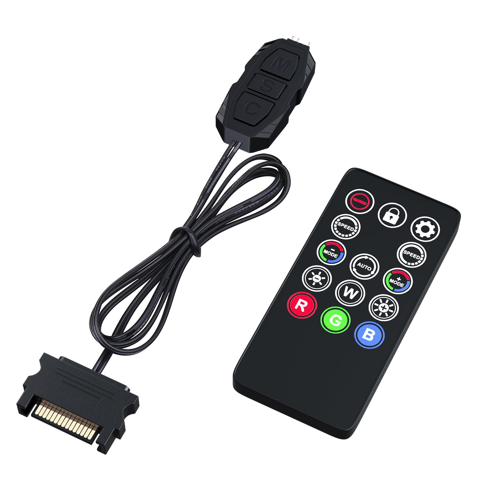 DS Mini ARGB PC Fans Controller Kit for Rainbow Case Fans PC Rainbow LED Strip C