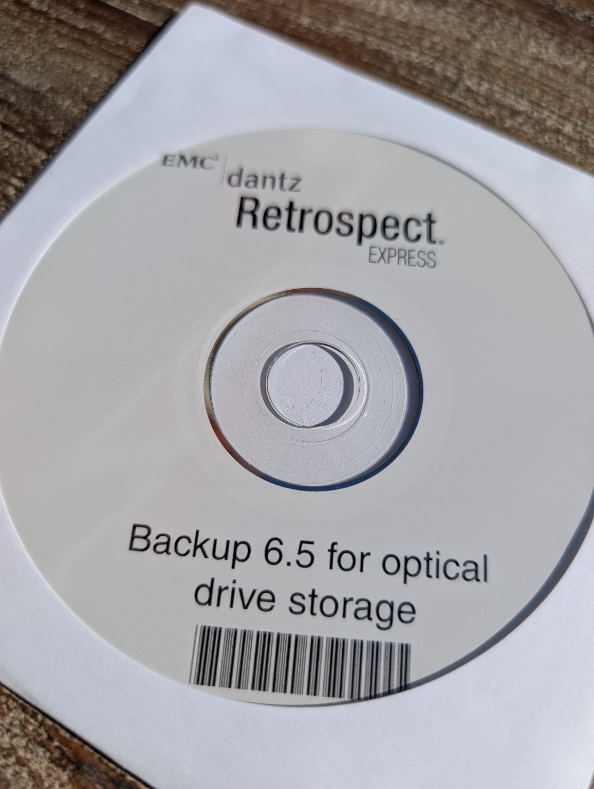 EMC dantz Retrospect EXPRESS Backup 6.5 Software CD Optical Drive Storage