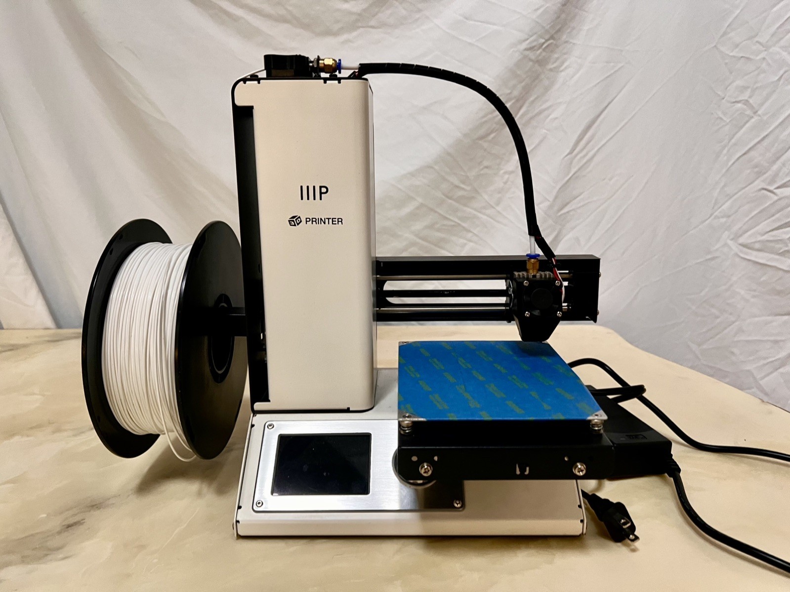 Monoprice 15365 Select Mini 3D MP 200 V2 Printer with White spool included