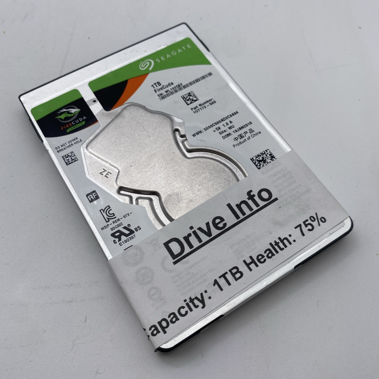 Seagate FireCuda 1TB 2.5-inch SATA SSHD ST1000LX015