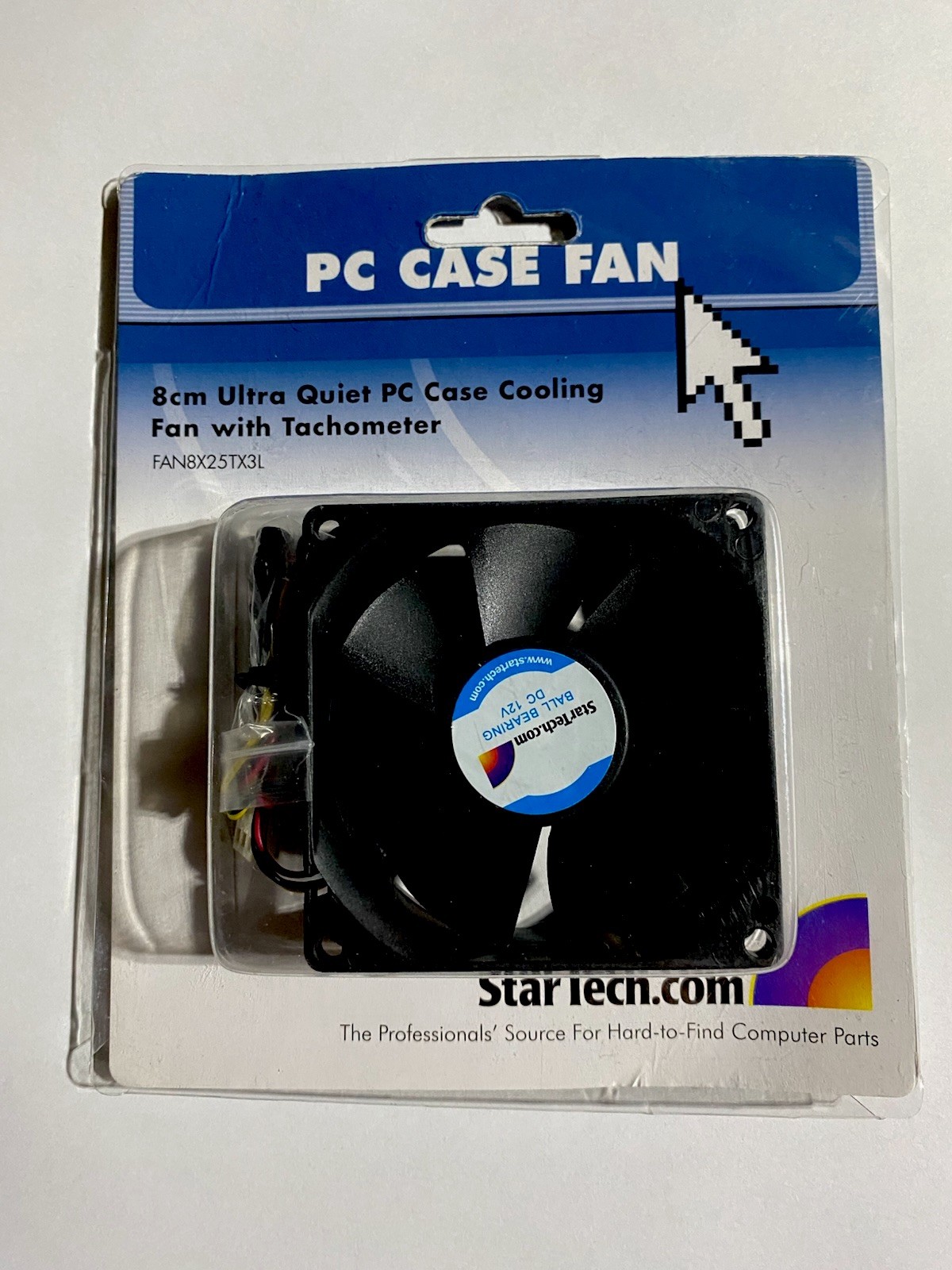 StarTech FAN8X25TX3L 80x25mm Ball Bearing Quiet Computer Case Fan w/ TX3