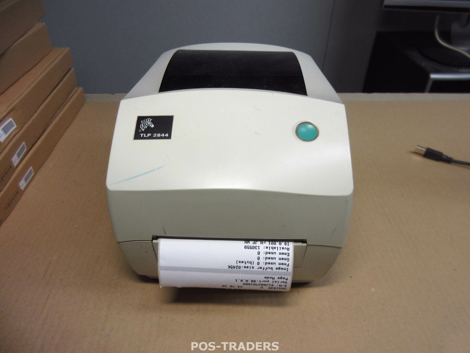 Zebra TLP-2844 USB 4.09" 104mm Thermal Label Printer Printer TESTED OK Incl PSU