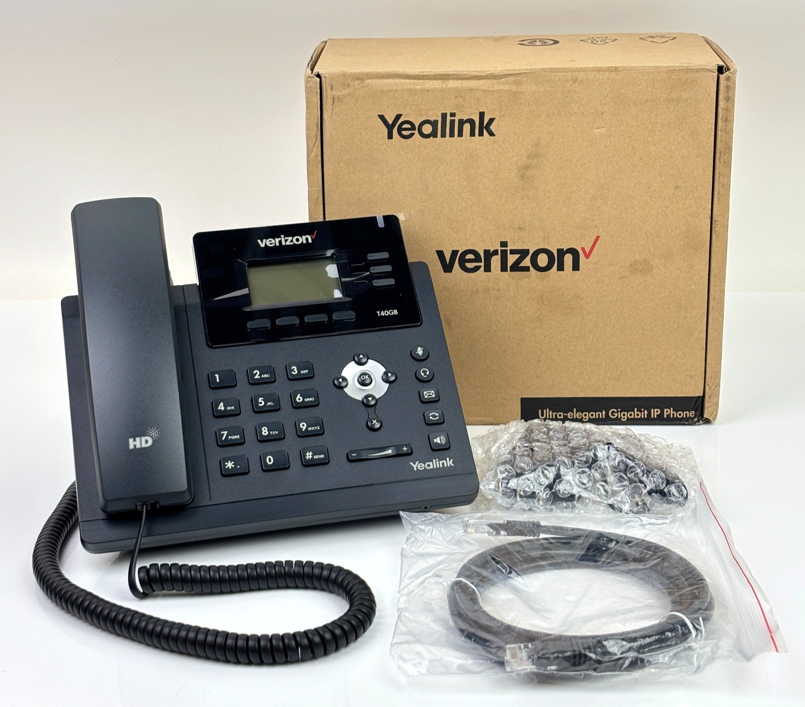 Yealink Verizon Ultra-Elegant Gigabit IP Phone SIP-T40G - NEW Open Box