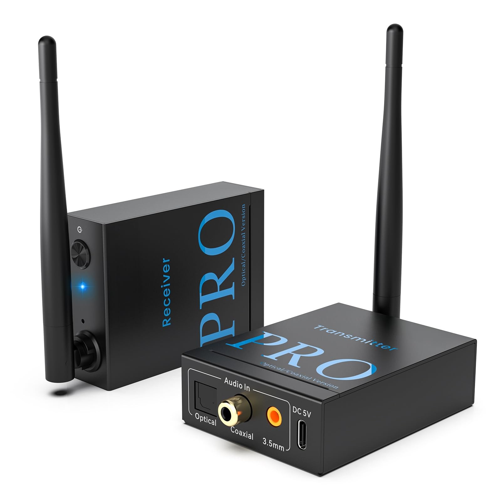 2.4GHz Wireless Audio Transmitter and Receiver (1 TX+1 RX), HiFi Audio, 20ms ...