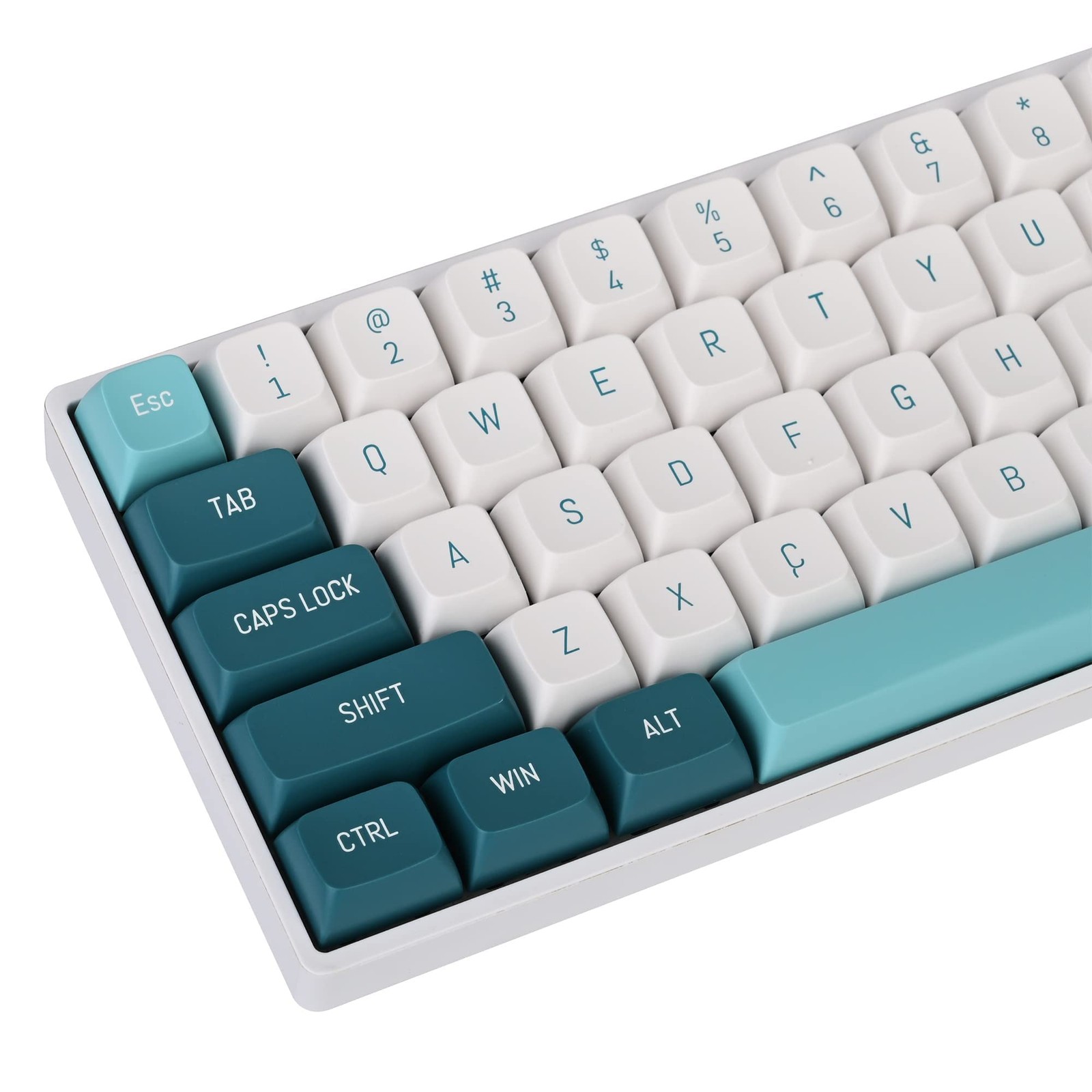 163 Keys CSA Profile PBT Keycaps Set Double Shot Custom Green Forest 7U Key