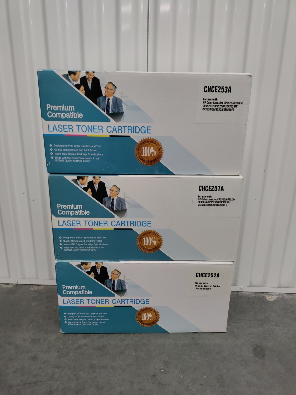 3PK Compatible HP 504A Toner Set CE251A CE252A CE253A for Color LaserJet CP3525