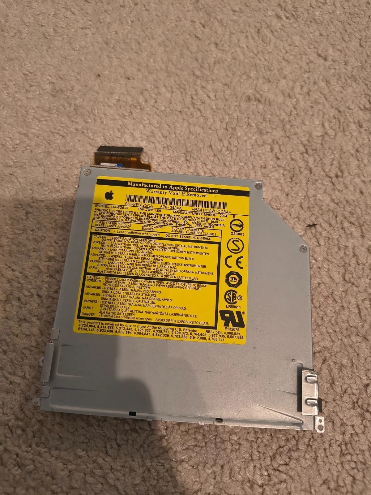 Apple Powerbook G4 Super DVD drive 825CA UJ-825-C