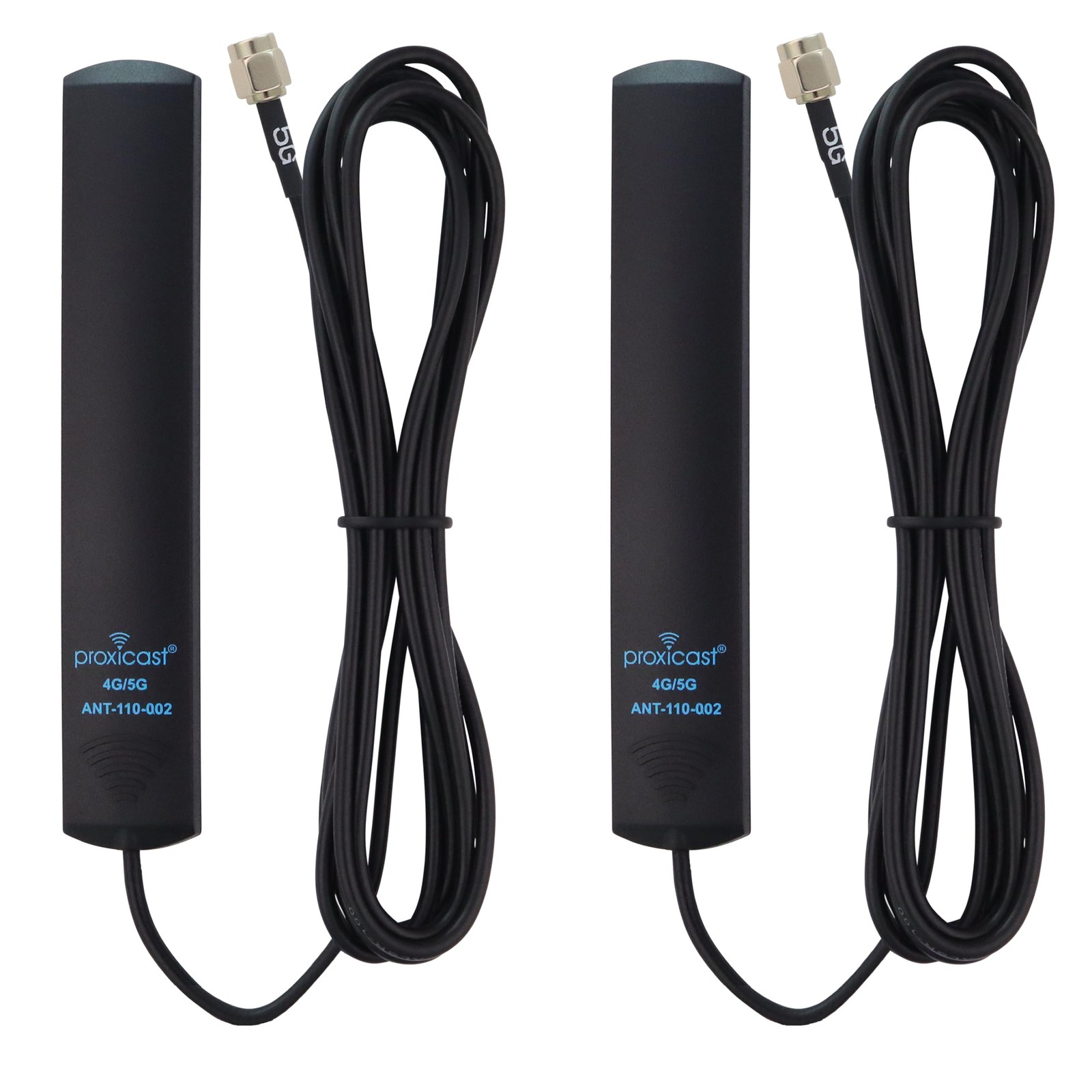 2 Pack 4G 5G OmniDirectional Adhesive Mount Low Profile Flat Antenna SMA Male