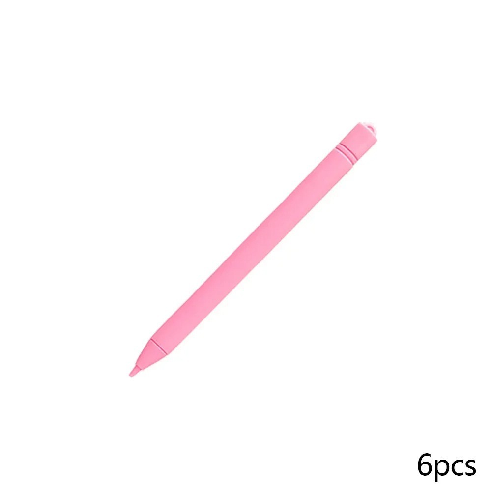 6Pcs LCD Stylus Drawing Board Pen Panel Kids Graffiti Board Plastic Painting Pen