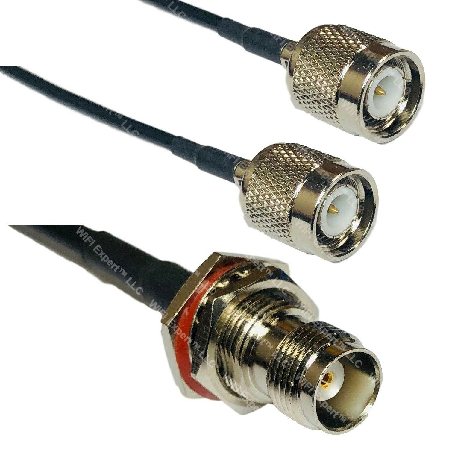 TNC FEMALE BULK to Y type 2X TNC Male Splitter Combiner cable pigtail RG174 USA