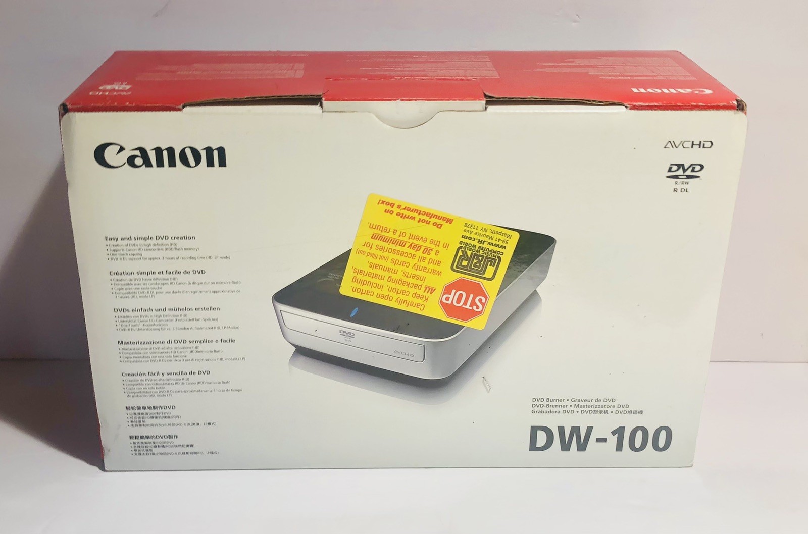 Canon DW-100 DVD Burner For Canon Hard Drive and Flash Memory Based Camcorders