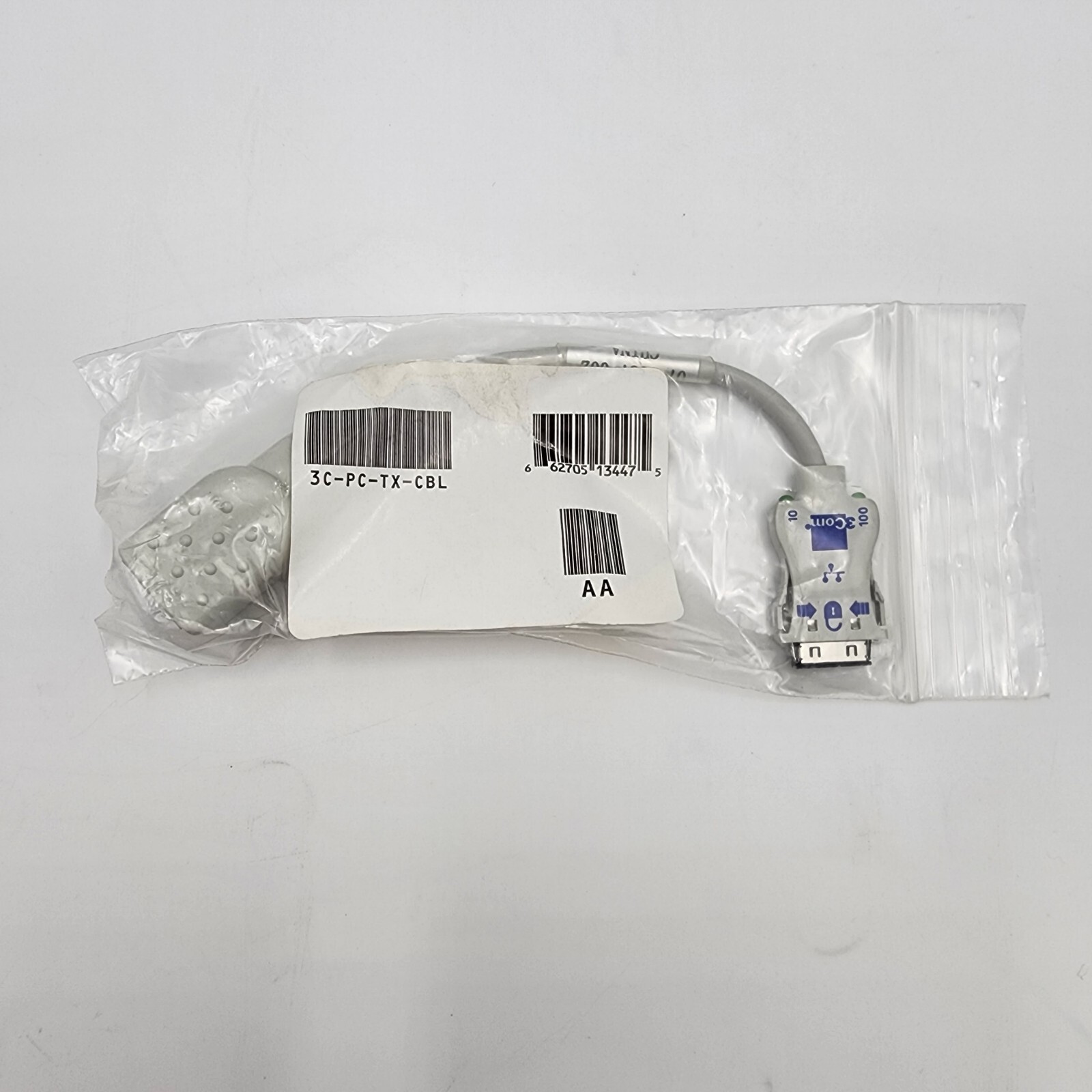 3Com 10-100 PCMCIA 89550 Dongle Cable 3C-PC-TX-CBL 10/100 Ethernet Dangle
