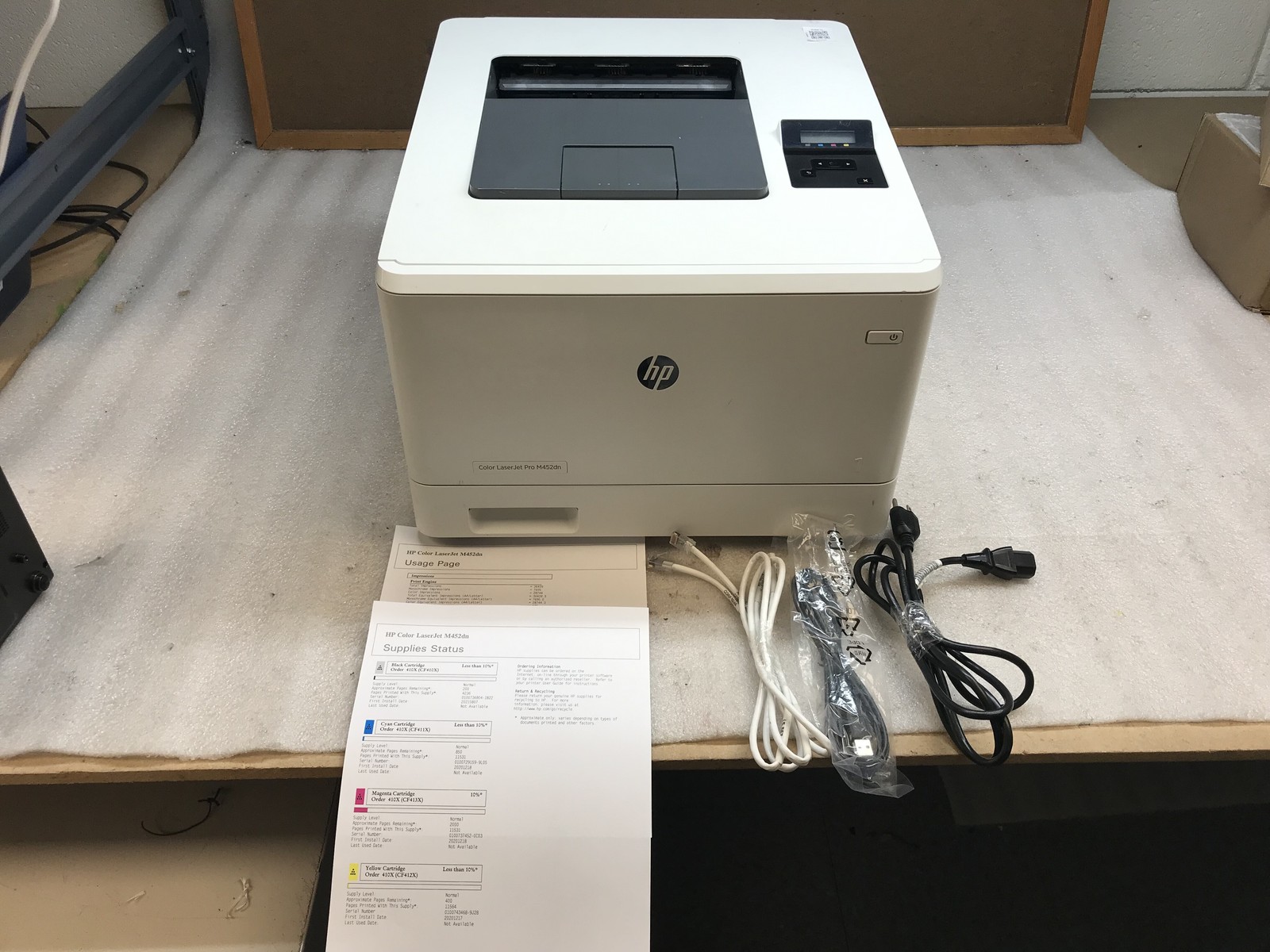HP Color LaserJet Pro M452dn Color Laser Printer 36K Pages - Tested