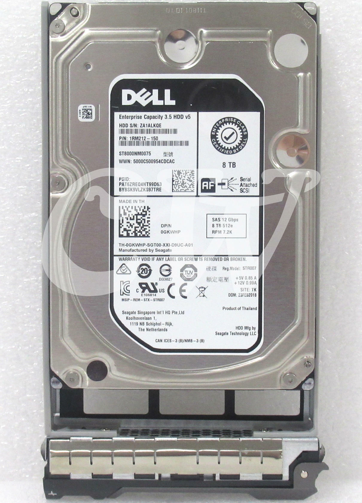 Dell GKWHP ST8000NM0075 8TB 7.2K RPM 12G 3.5" SAS HDD M610x R720 R810 T620 T710