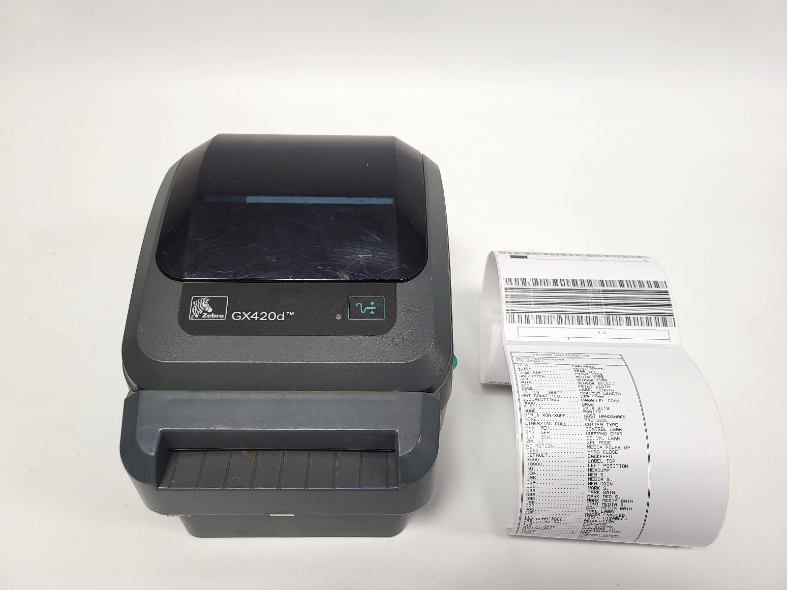 Zebra GK420d Thermal Label Printer Parts (No Adapter, Lines - Worn Print Head)