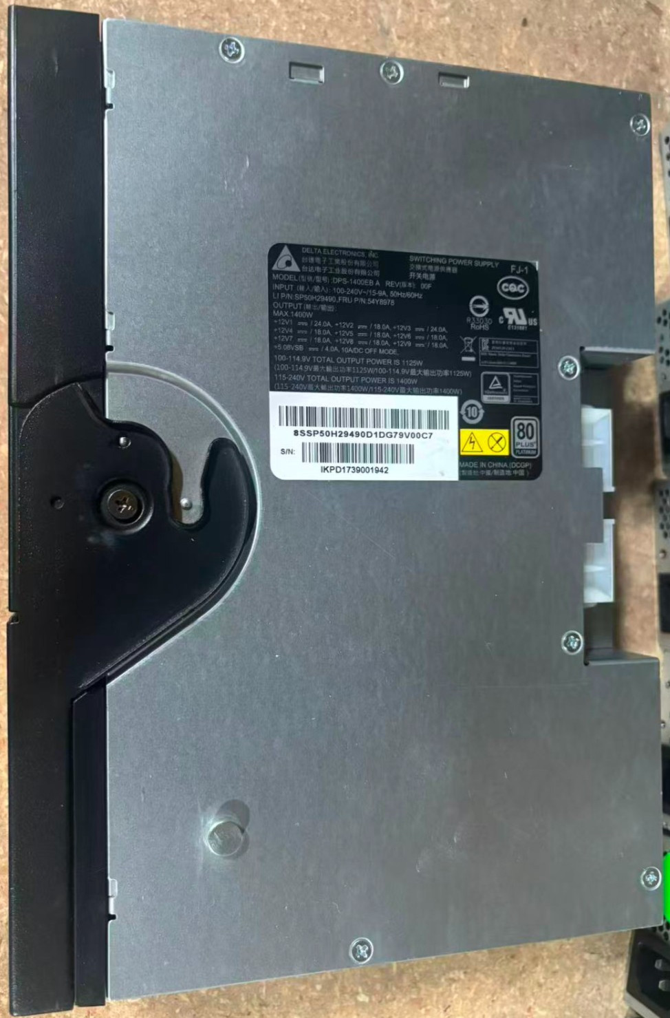 Delta 1400W Power Supply DPS-1400EB A 54Y8978 80+ Platinum for Lenovo P920