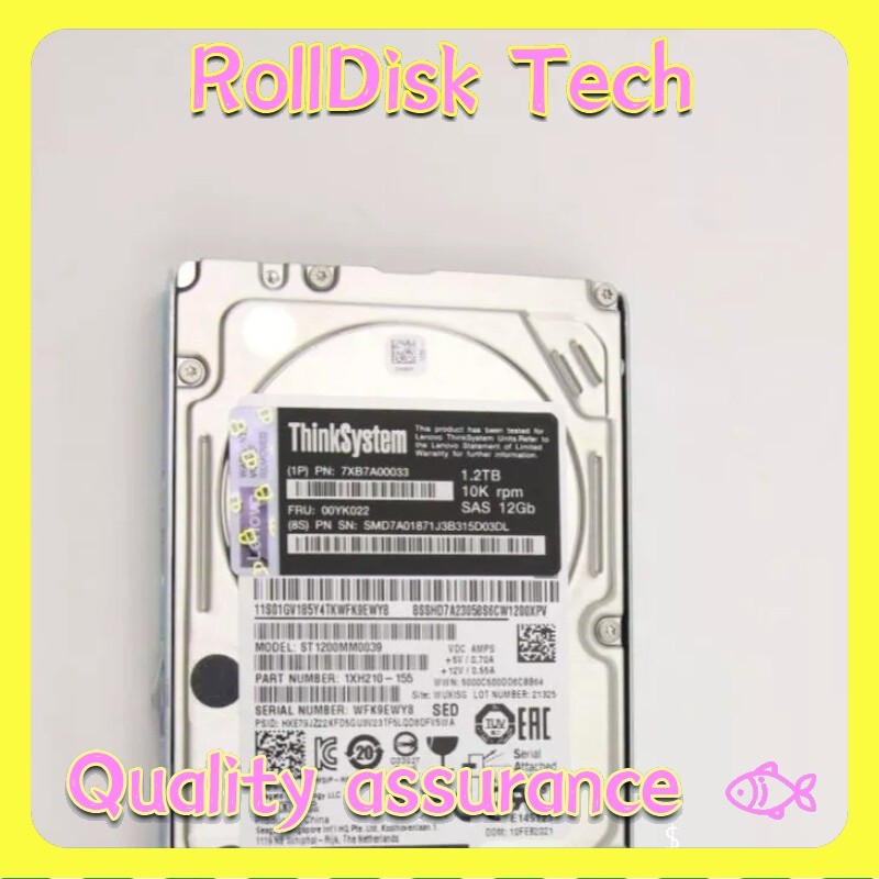 NEW IBM/Lenovo ThinkSystem 00YK022 7XB7A00033 10K 1.2TB SAS 12G HDD Hard Drive
