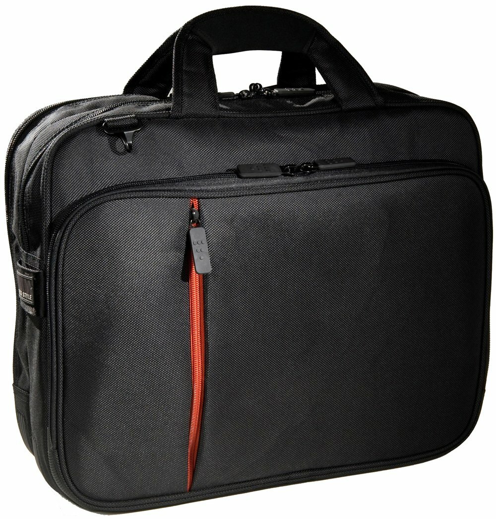 Eco Style Luxe Topload 15.6" Checkpoint Friendly Laptop Case Black