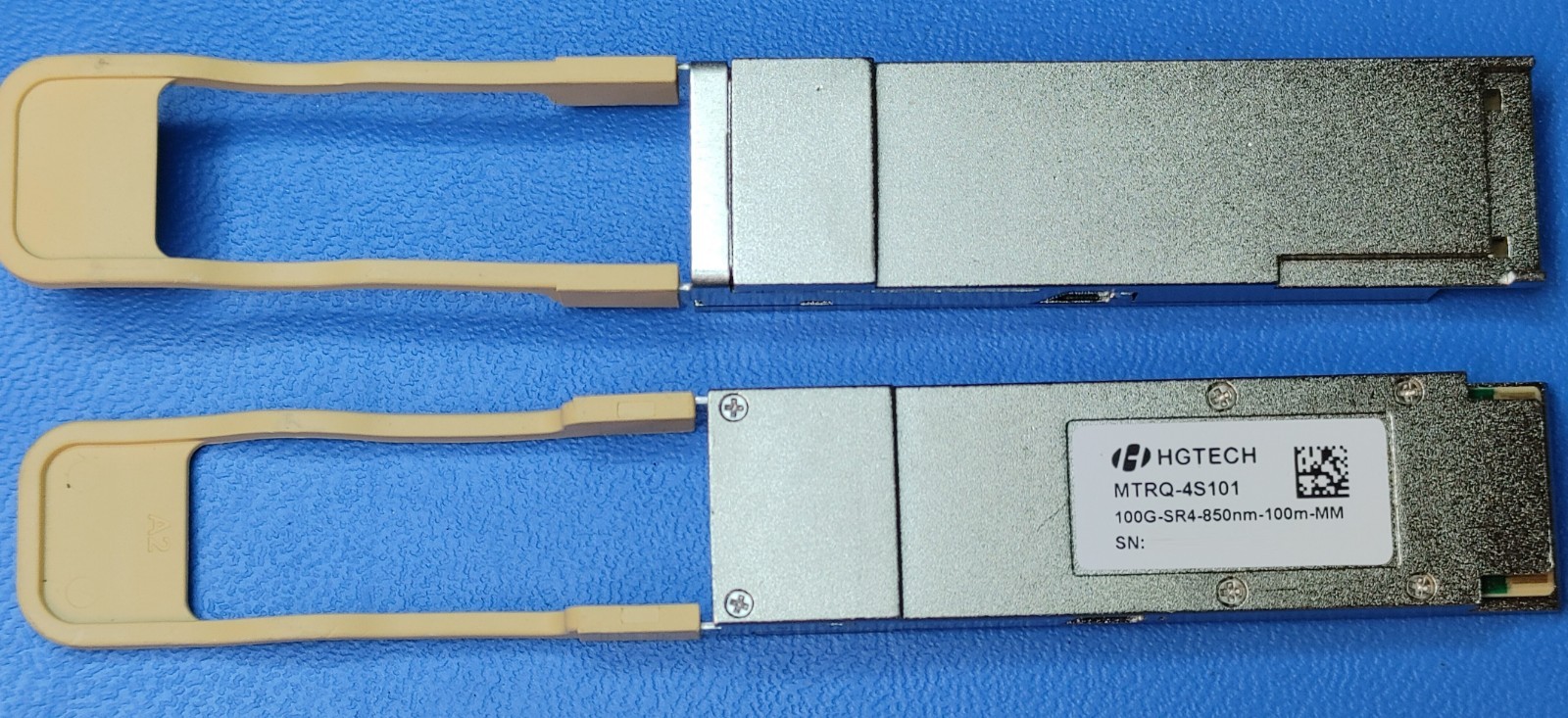 Lot of 8 HGTECH MTRQ-4S101 100GBASE-SR4 QSFP28 850nm MMF MPO Optical Transceiver