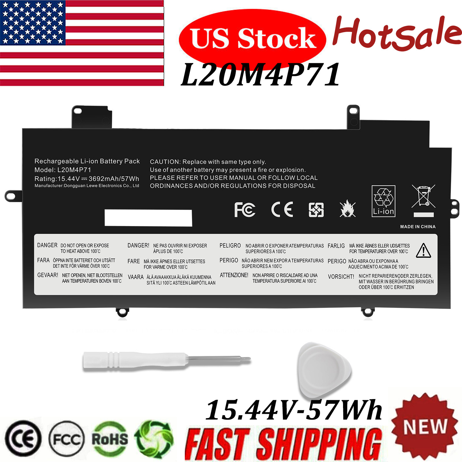 New L20C4P71 L20D4P71 L20M4P71 Battery for Lenovo ThinkPad X1 Carbon Gen 9/10/11