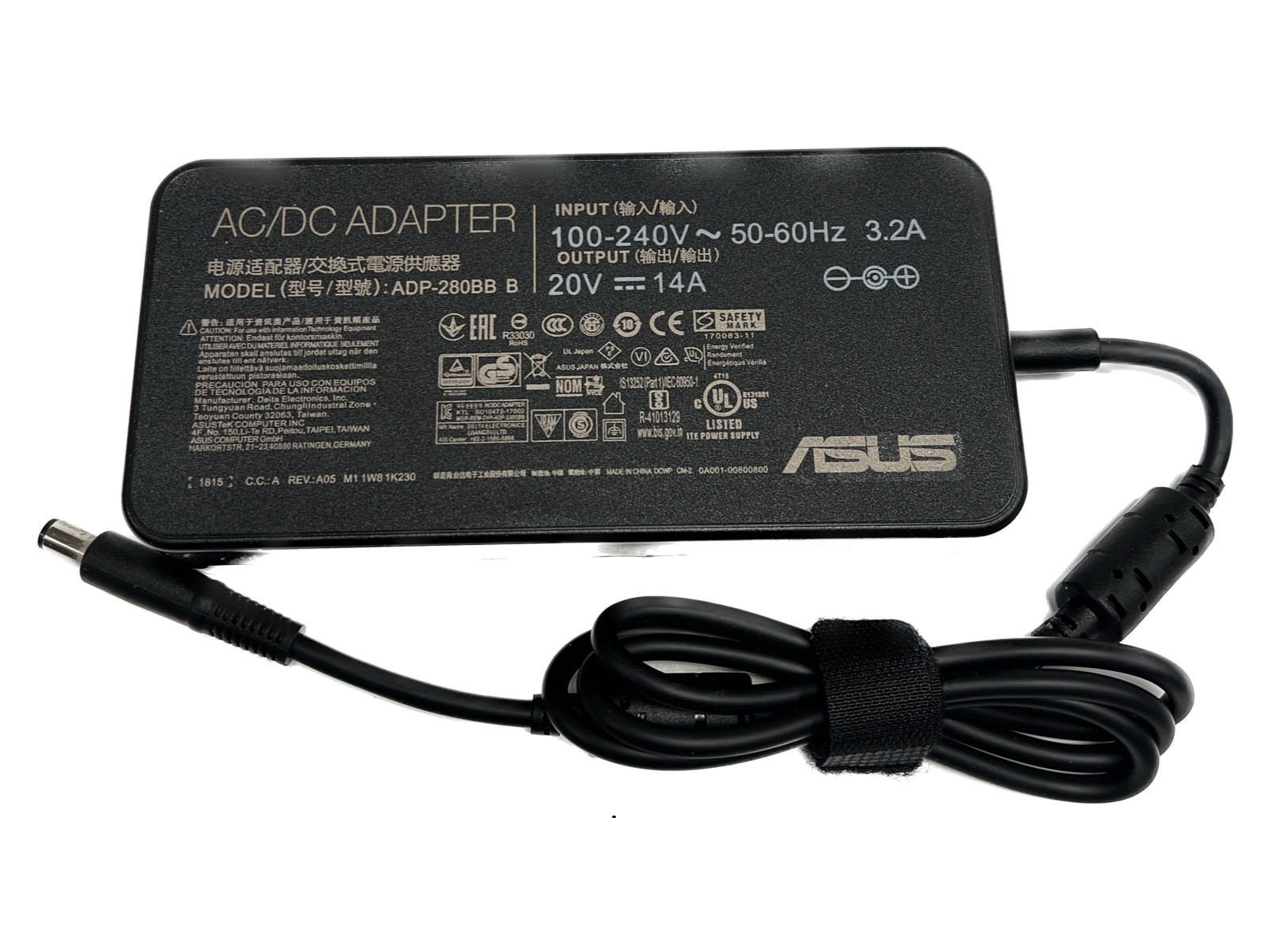 Genuine 280W 20V 14A ADP-280BB B 7.4mm for Asus ROG Swift PG43UQ 43" LCD Monitor