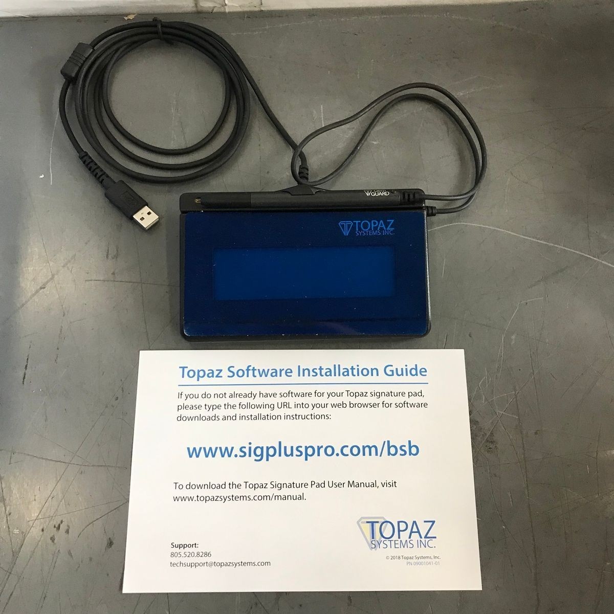 Topaz System Inc T-lbk462-bsb-r Signaturegem 1x5 Backlit Lcd Signature Capture