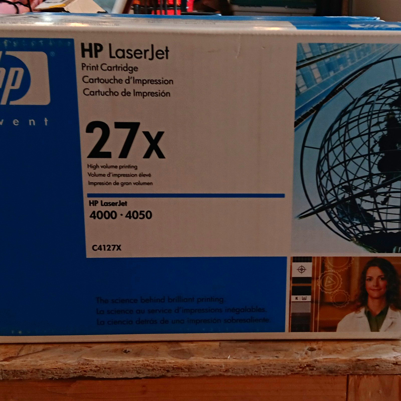 Two HP Genuine 27X C4127X Black Toner Cartridge for LaserJet 4000 4050