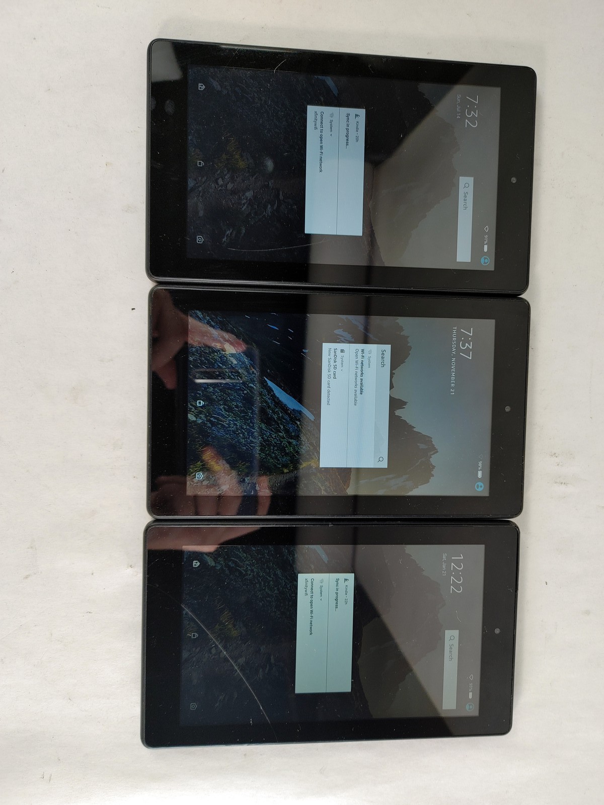 Lot of 3 Amazon Fire 7 (9th Gen) M8S26G 8 GB Fire OS (WiFi Only)